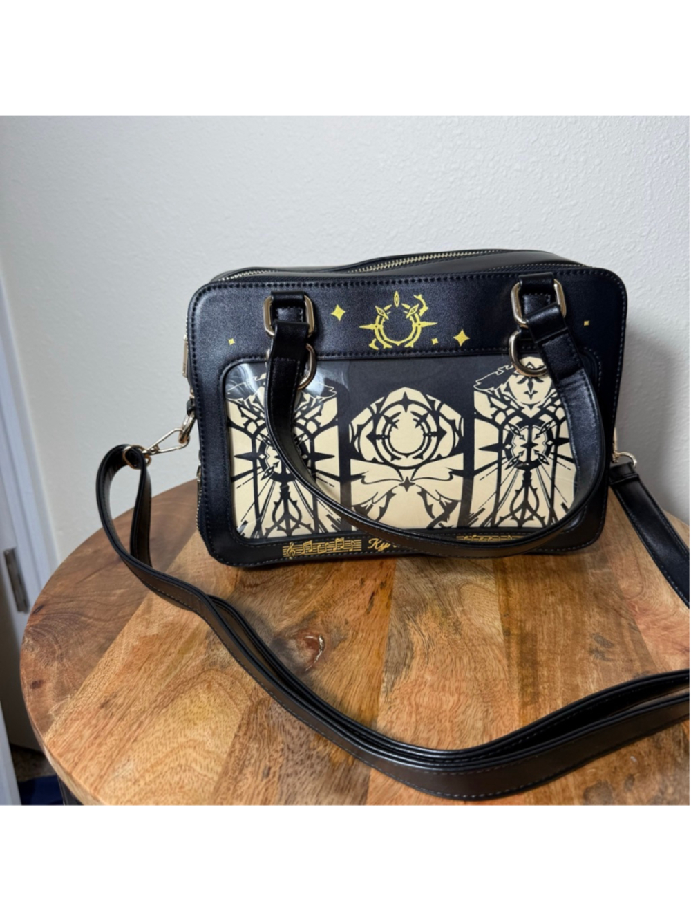 Women's Unbranded Black Gold Satchel One Size